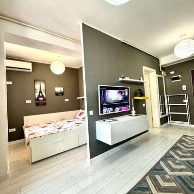 Miete einer Designer-1-Zimmer-Wohnung im Stadtteil Chiajna, Sektor 6, Bukarest, Rumänien